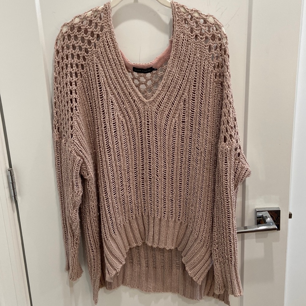 Thrifted oversized pink sweater
